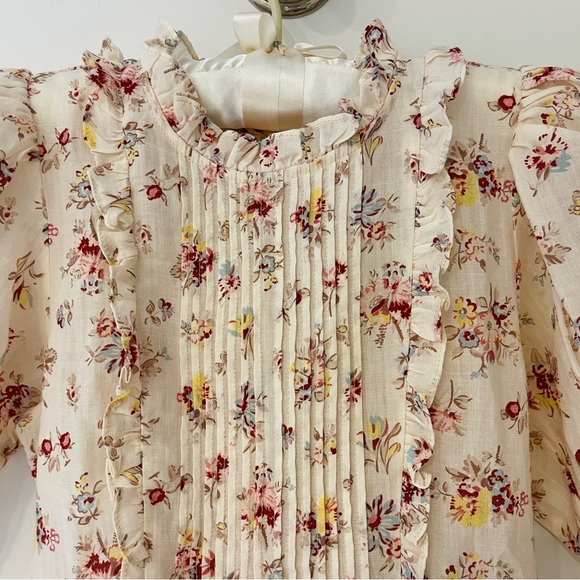 DOEN MISHA GIRLS 8 TUILERIES FLORAL TRADITIONAL COTTAGECORE SPRING EASTER DRESS - Picture 3 of 13